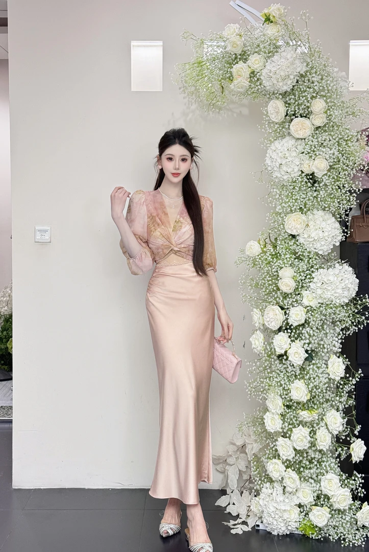 【油画少女】小雨25年新款时尚法式夏季时尚套装258840+25153-1