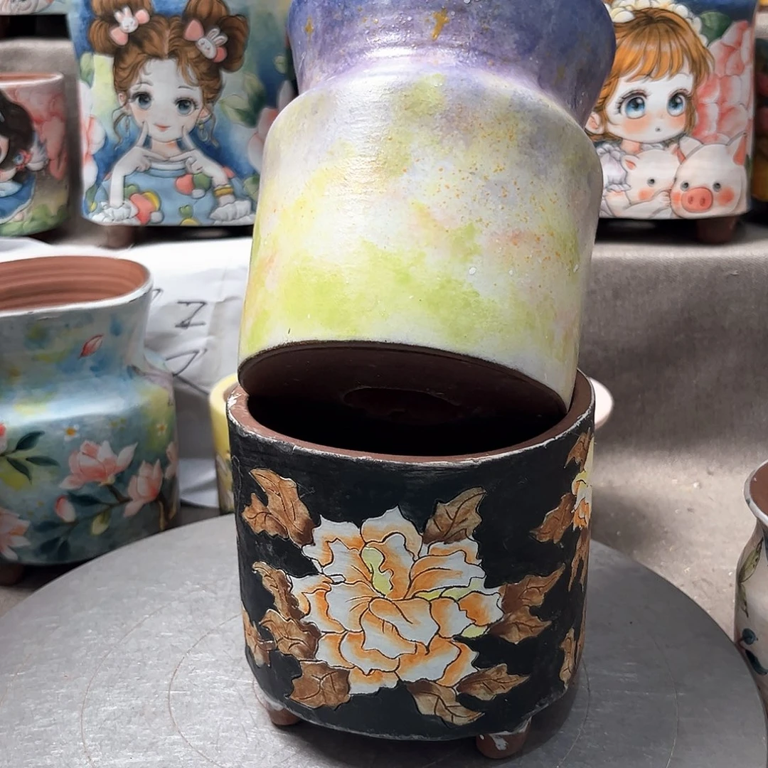 紫砂花盆花卉福利