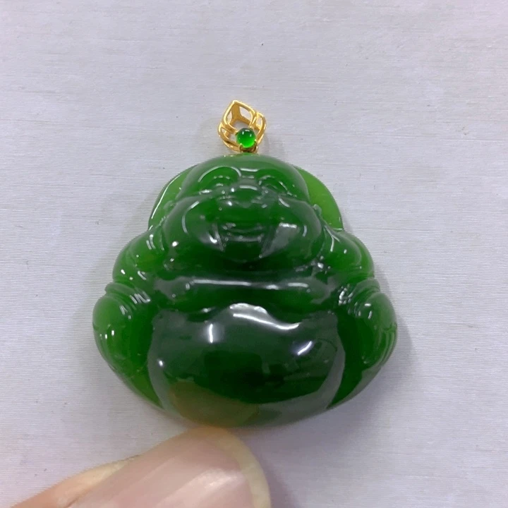 【闪购商品】和田玉（碧玉）颈饰18K金镶嵌11