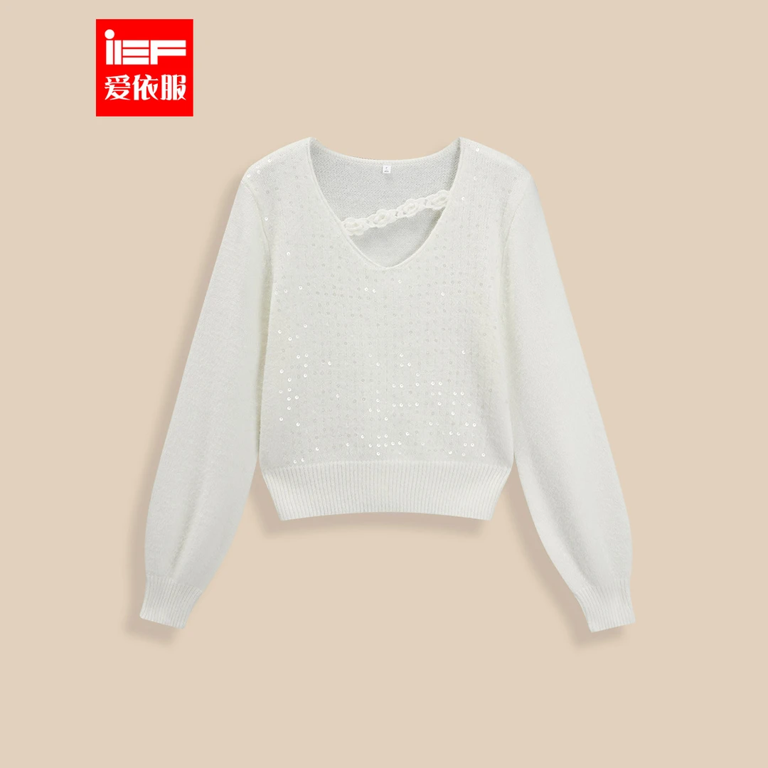 IEF/爱依服2025新款秋季温柔感时尚百搭气质毛针织衫