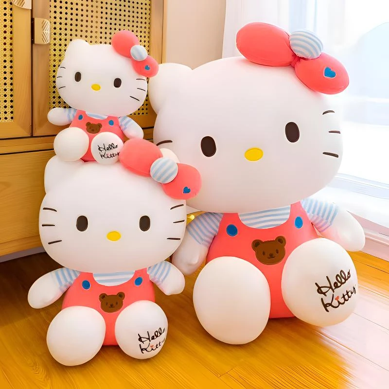 hellokitty超大号玩偶公仔少女心毛绒玩具背带布娃娃抱枕柔软娃娃