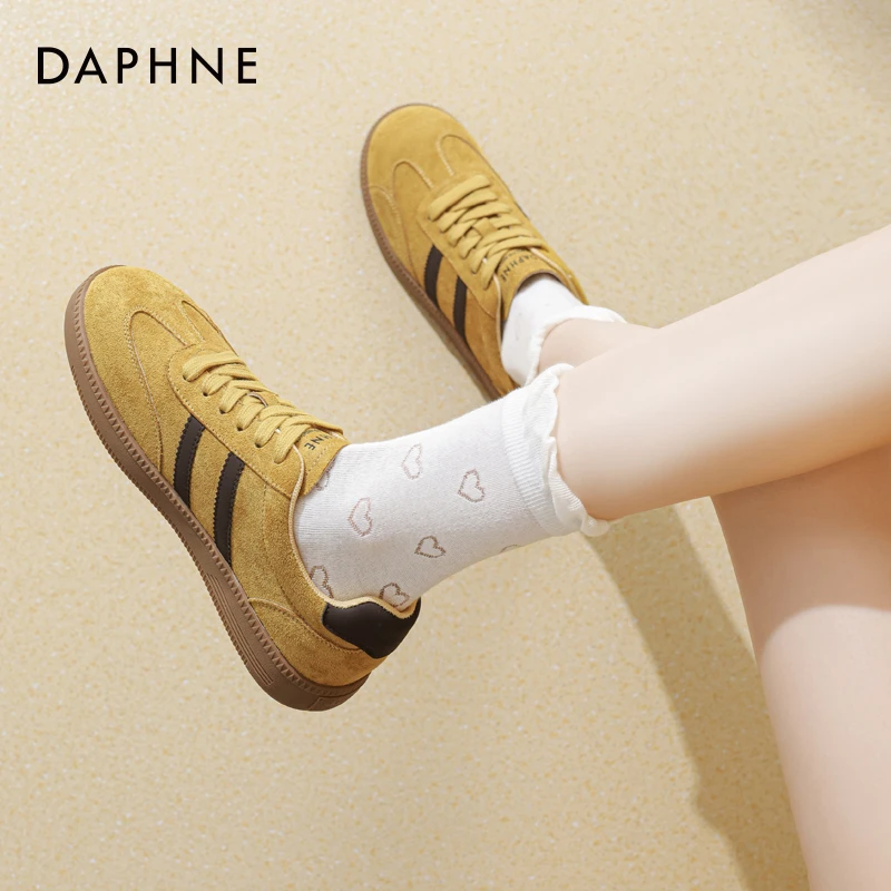 达芙妮厚底德训鞋女2025年春夏新款复古百搭休闲运动鞋时尚阿甘鞋