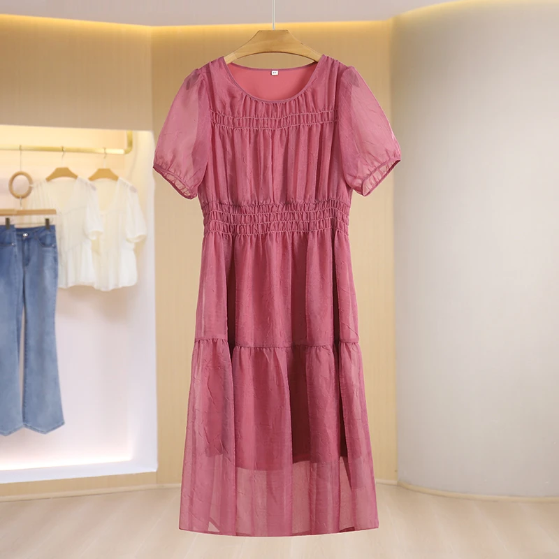 L3243-伍莎服饰云仓百搭时尚新款夏季连衣裙#ZGM46L005