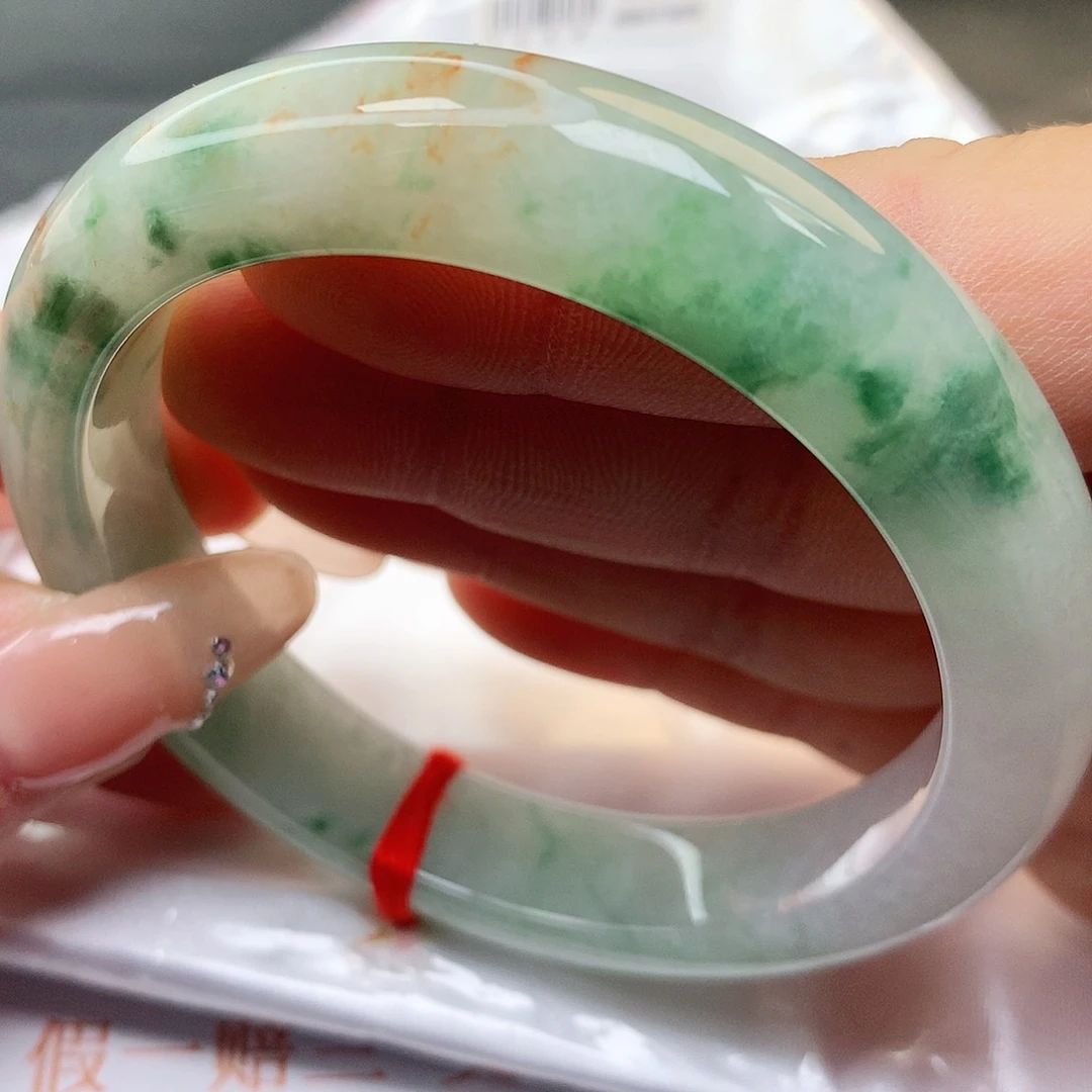 未镶嵌手镯翡翠纯天然翡翠冰飘花2599号