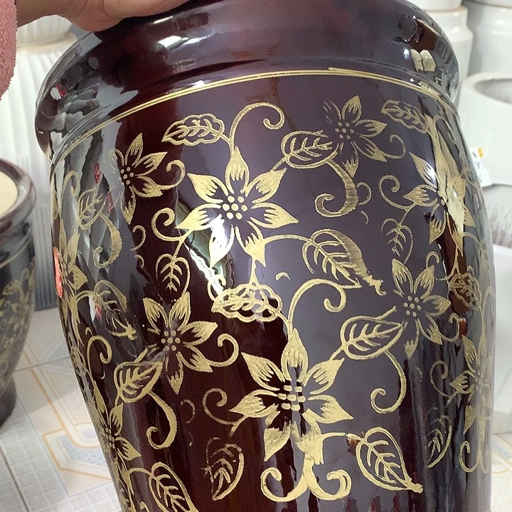 酱金花一个高37口径33送托盘默认微瑕