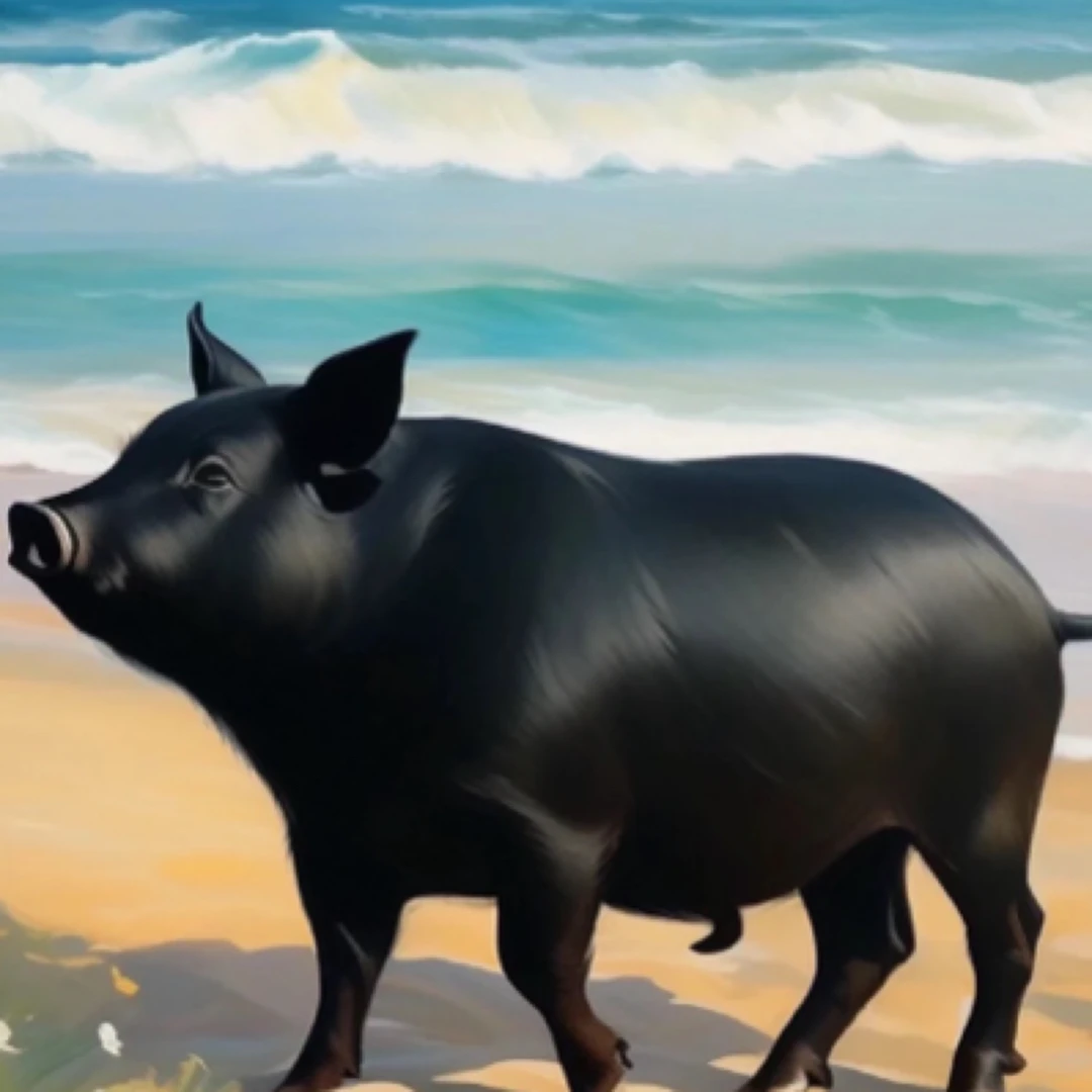 纯粮黑猪肉现场称重斤（500克）