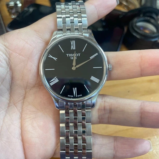 95新 Tissot/天梭 俊雅系列简约时尚钢带石英表 表径38MM