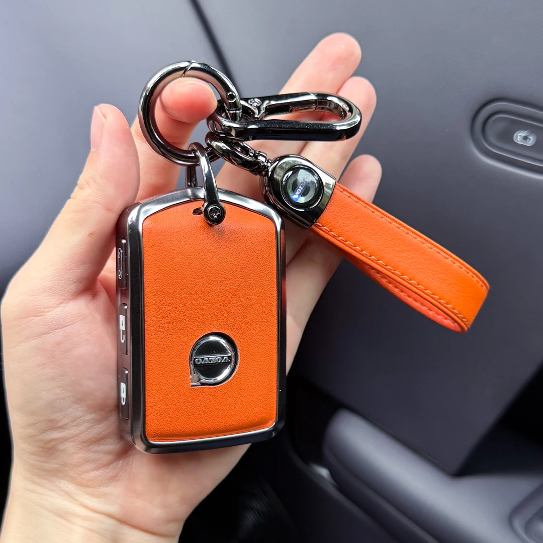 适用于沃尔沃钥匙套XC60XC90高级感S60S90真皮XC40V40壳V60包男女