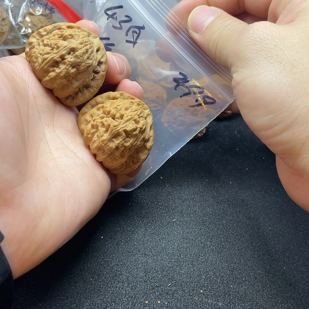 把件文玩核桃白狮子