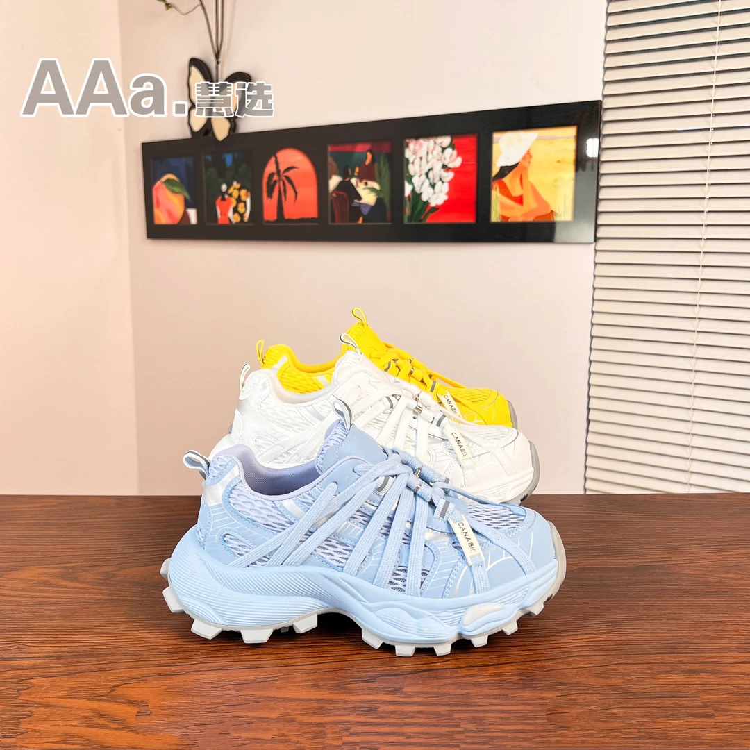 【追梦者】6CM夏季新款透气百搭运动厚底休闲老爹鞋女软底