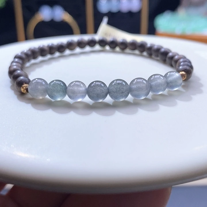 翡翠未镶嵌吊坠(不含链)翡翠黑杠小珠手串