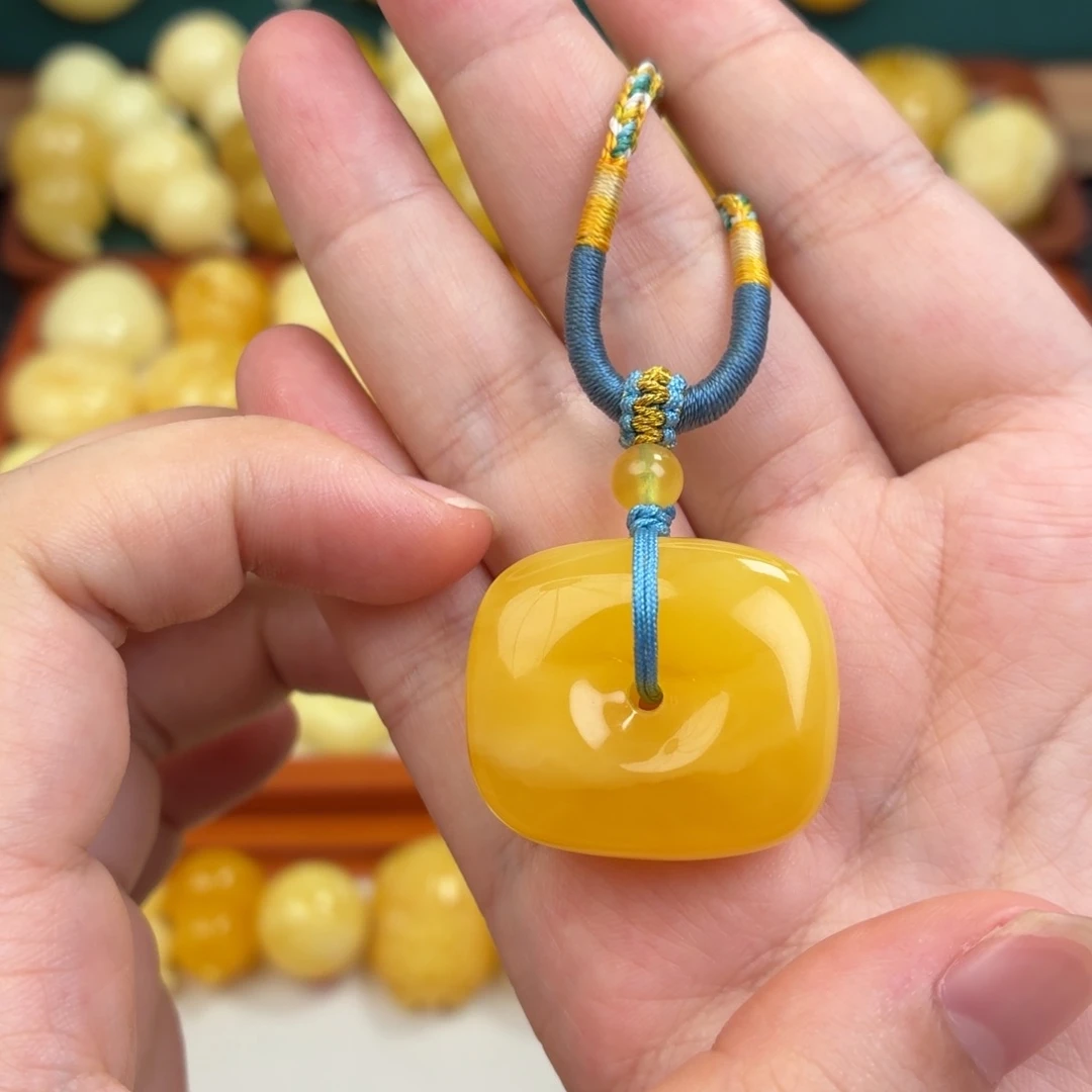 蜜蜡未镶嵌毛衣链蜜蜡