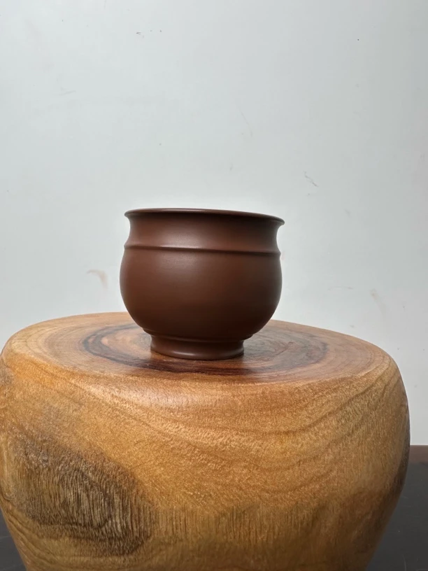 坭兴陶手绘花鸟主人杯宽口大号茶具