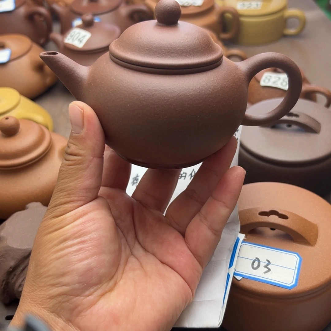 茶壶紫砂紫泥半手工210cc左右