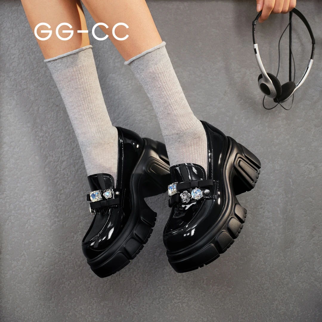 GG-CC【藤校毕业】2025年春季新款时尚厚底乐福鞋女5012