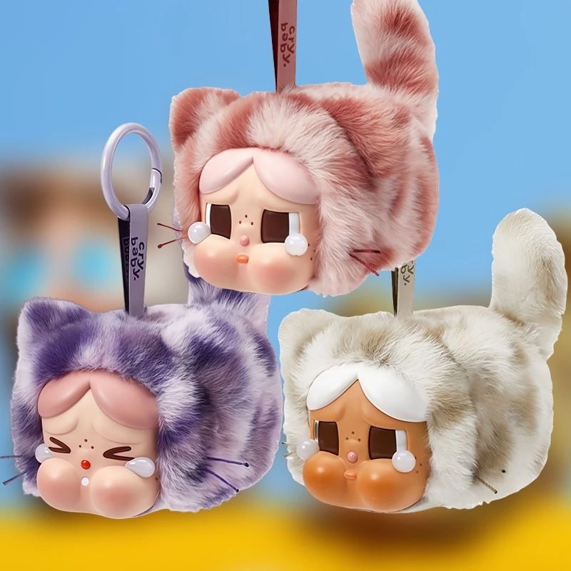 【小宇代拆盒】CRYBABY豹豹猫猫搪胶盲盒毛绒包挂件女礼物
