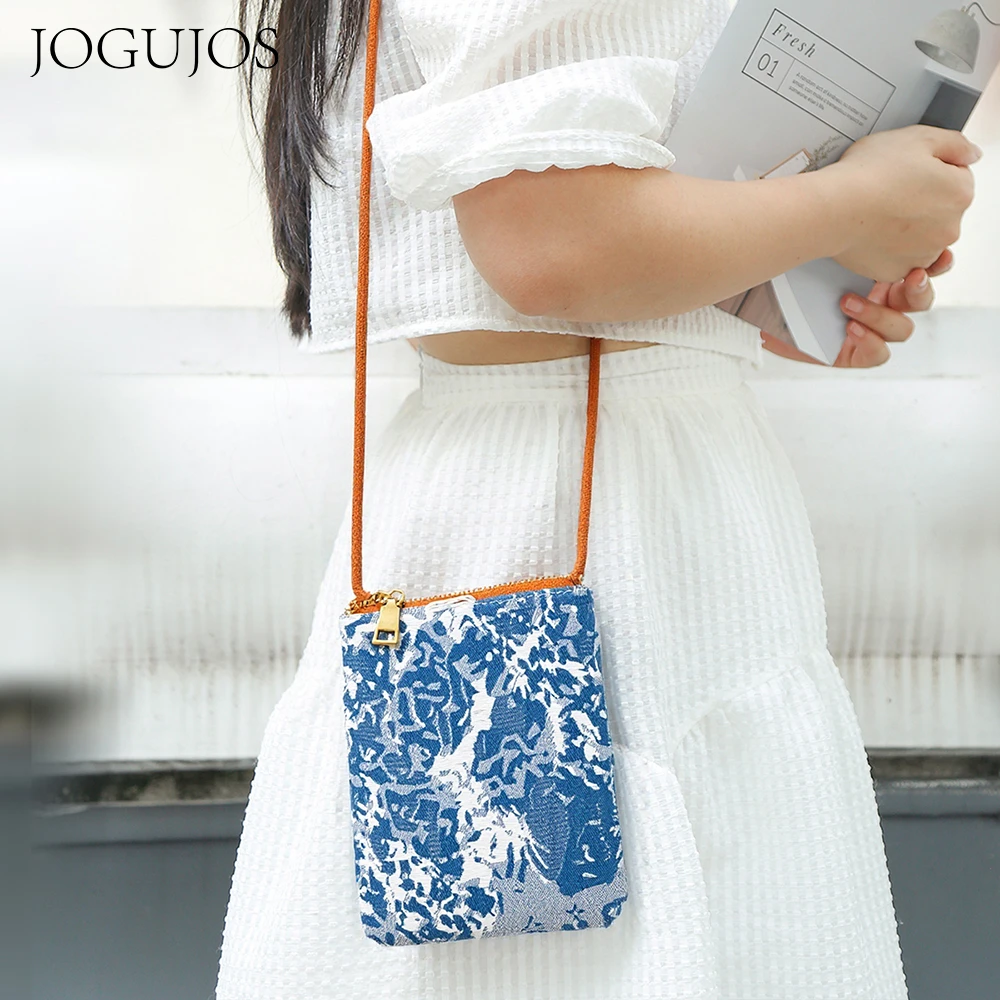 【菲菲宠粉】ins牛仔手机包便携背带式单肩小包包百搭迷你小挎包女