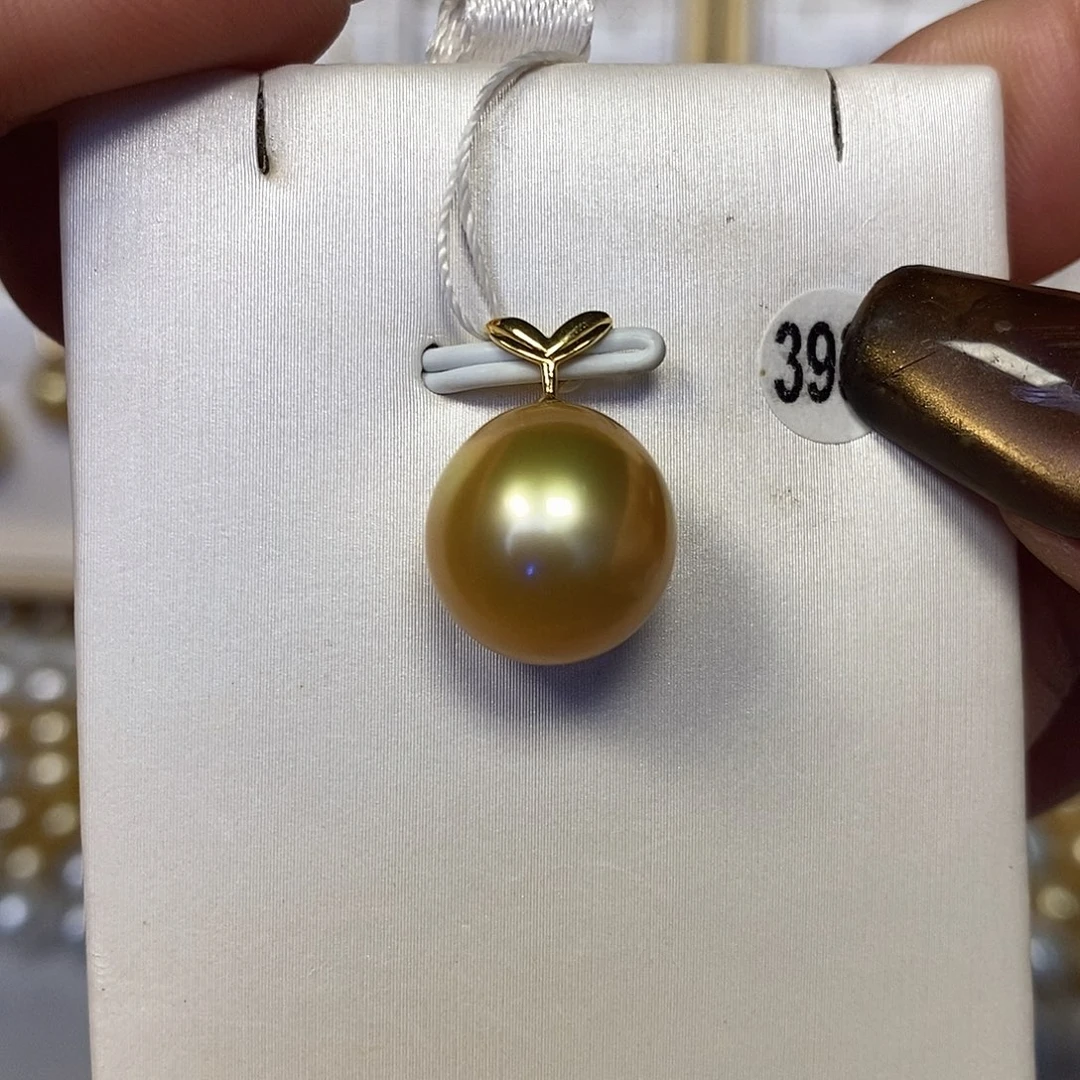 吊坠(不含链)海水珍珠18K金镶嵌