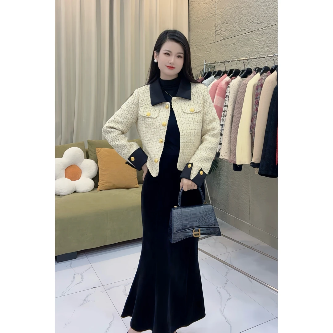 2025年秋冬季短款美拉德风女浪漫小香风短外套时尚法式重工轻奢