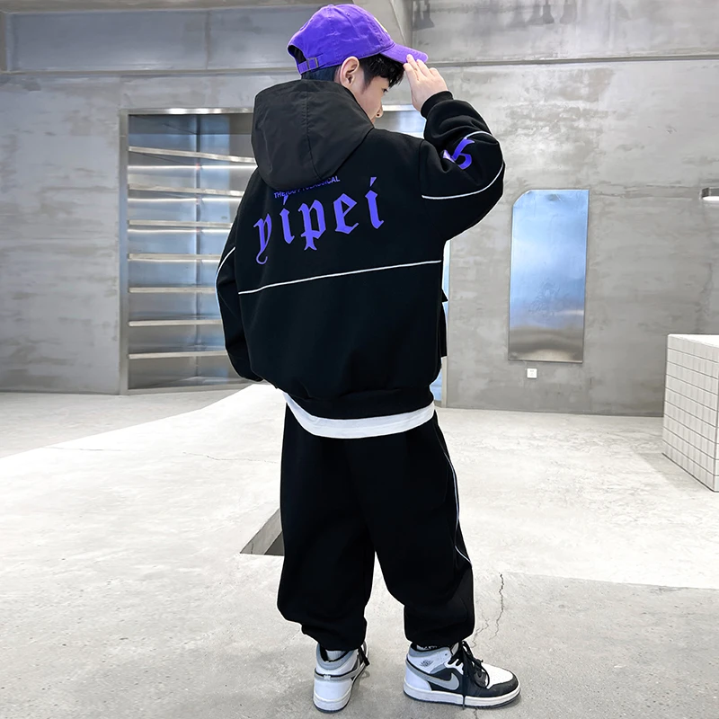 男童套装春秋款6-12岁潮秋季卫衣中大童儿童秋装帅气时髦男孩运动