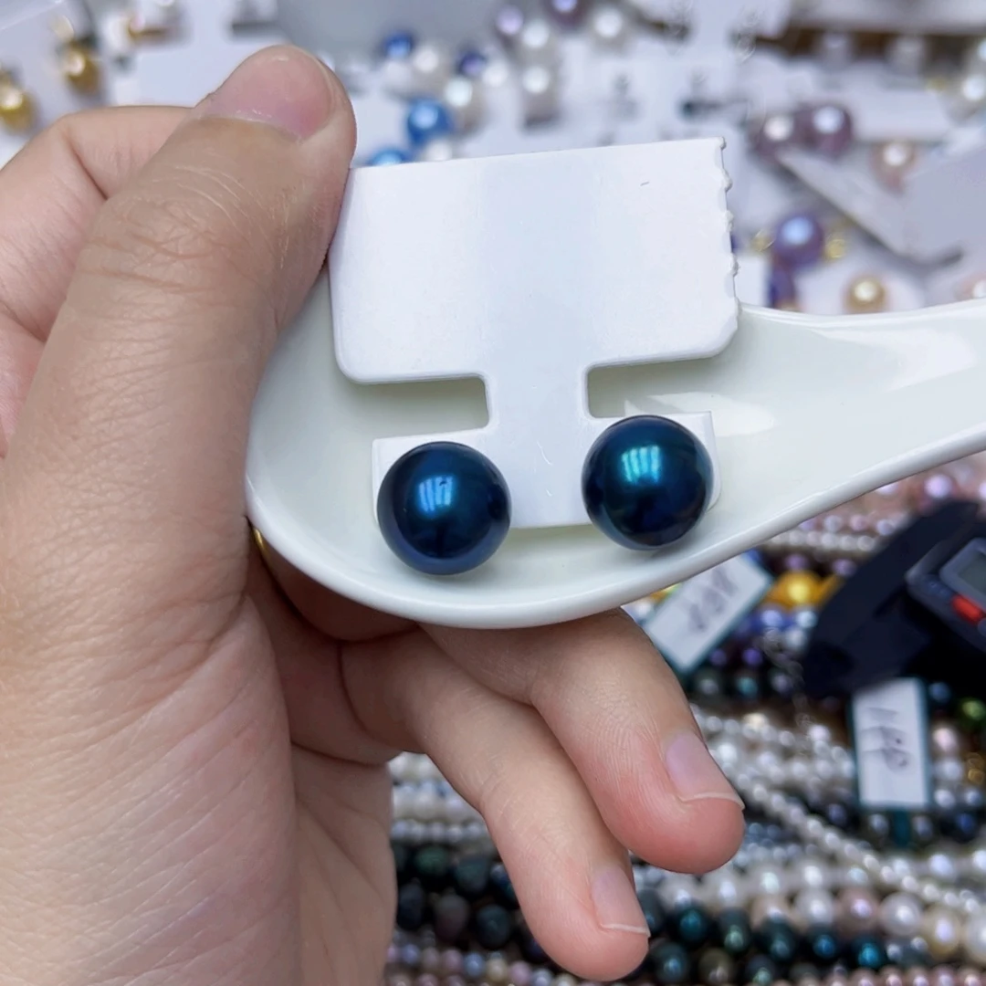 银S925镶嵌淡水珍珠耳饰