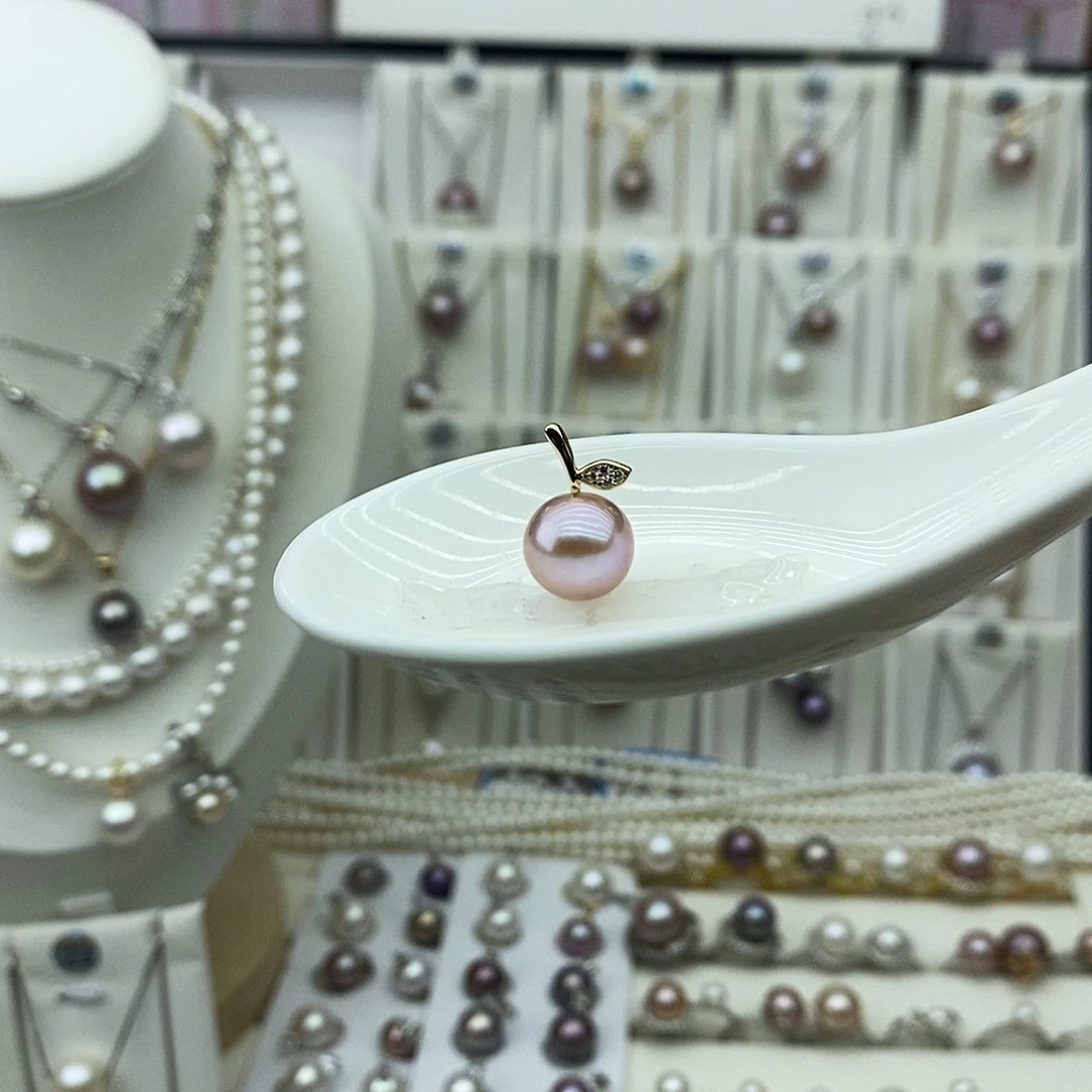 珍珠淡水珍珠银S925镶嵌