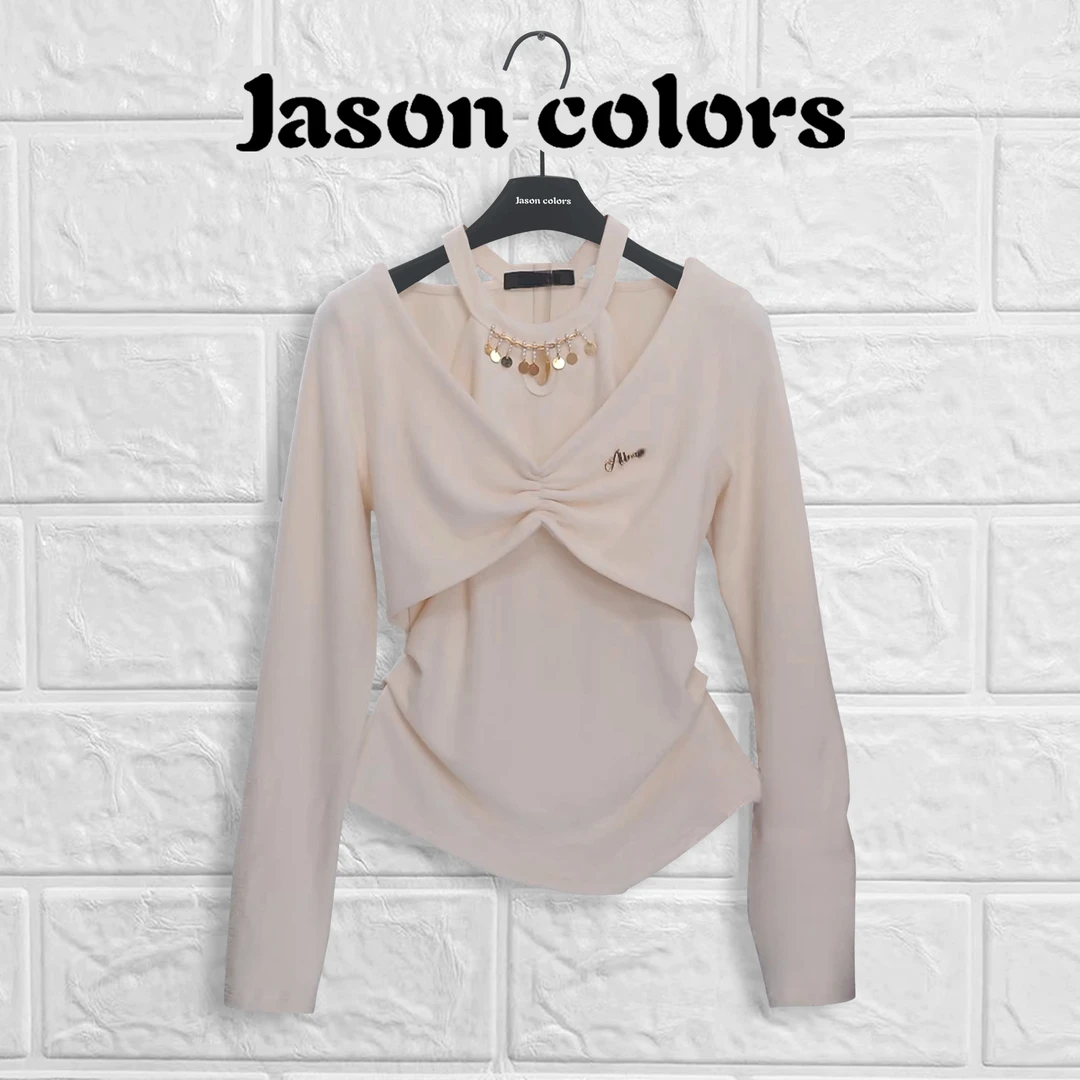 设计师秋冬新款网红轻奢气质针织衫长袖法式小众假两件高级感上衣