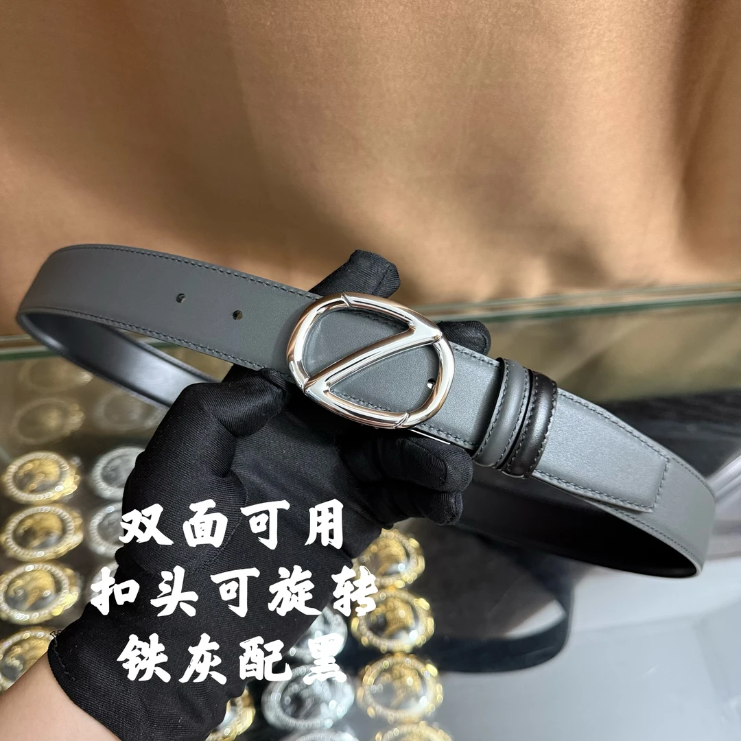 新款男士皮带百搭高档休闲Z字母牛皮腰带青中老年时尚商务年轻潮