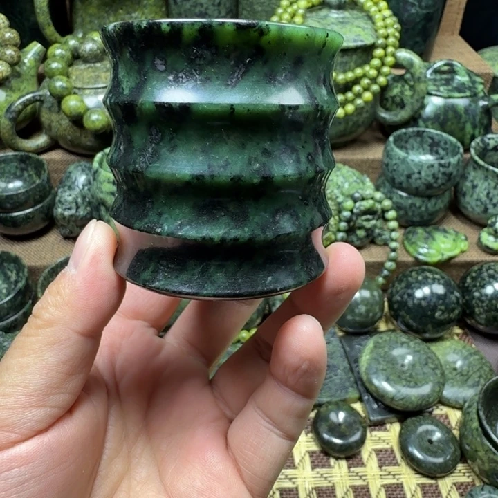 蛇纹石玉未镶嵌药王石能量养生产品