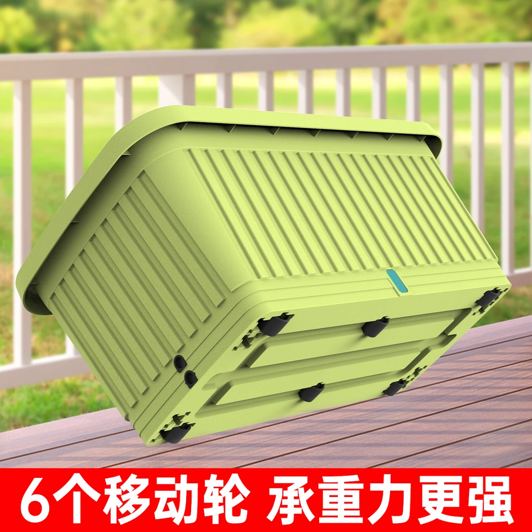 【700深型】❤移动轮+视窗❤苹果绿︱阳台种葱专用盆庭院种菜专用盆