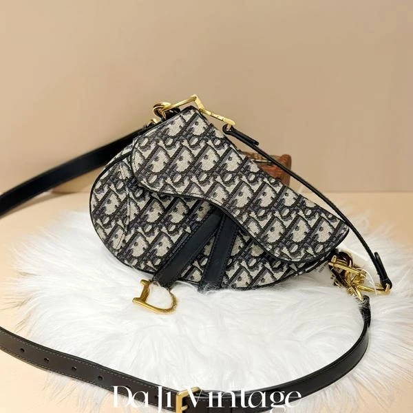 大吉中古/Dior老花 mini马鞍斜挎包（有肩带）