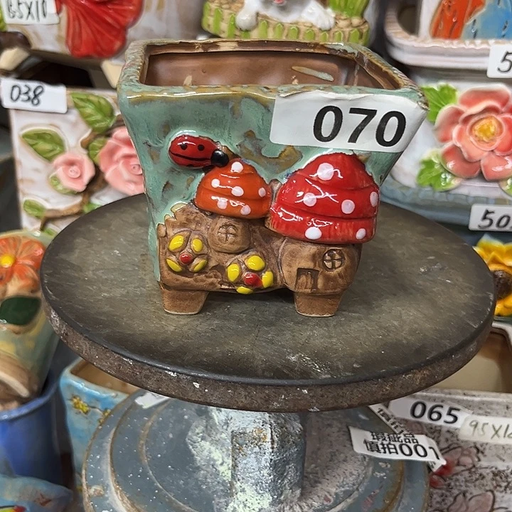 粗陶材质多肉花盆