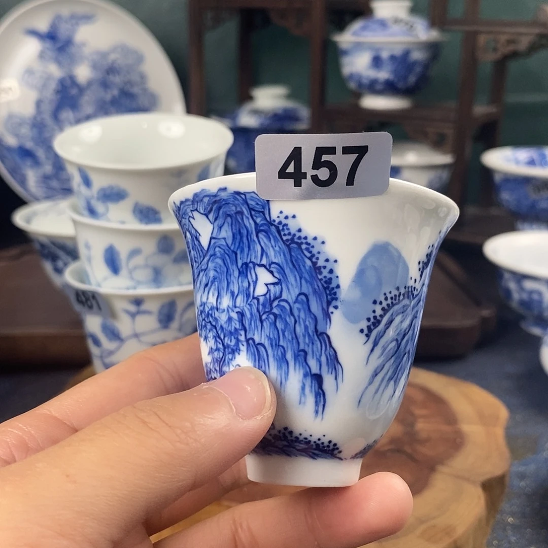 瓷片景德镇手绘青花茶器457