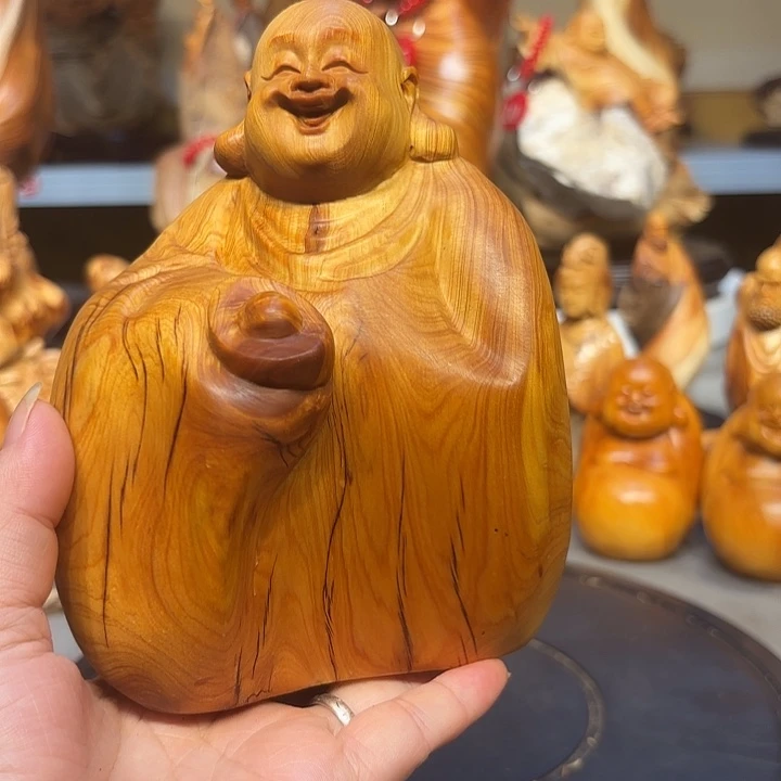 柏木太行崖柏弥勒佛