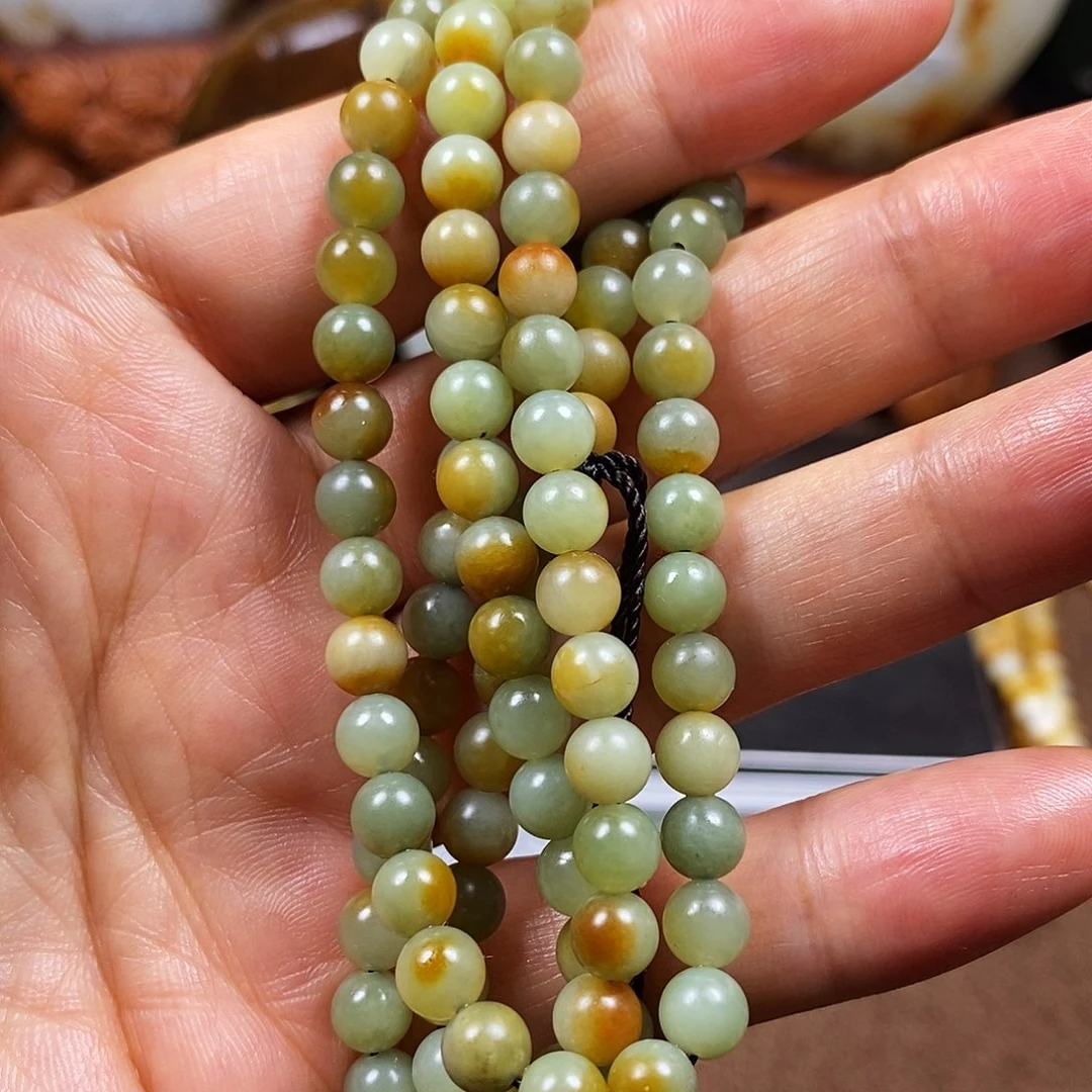 手链未镶嵌和田玉（翠青玉）