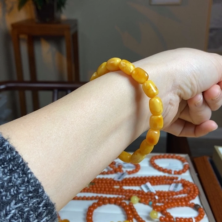 琥珀手链未镶嵌蜜蜡手串9