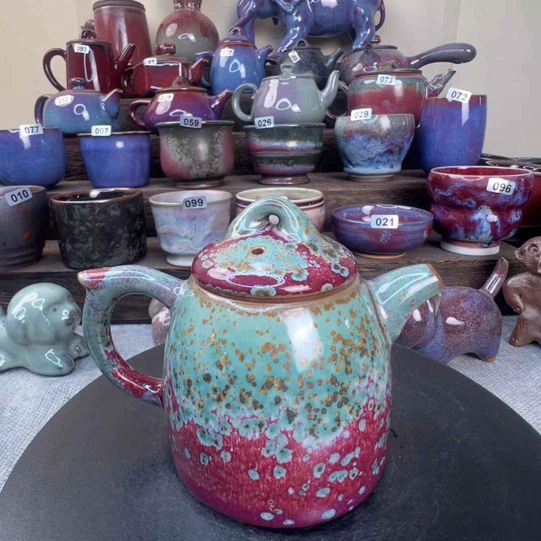 炉钧精品特价小秦权茶壶一把满容220m l