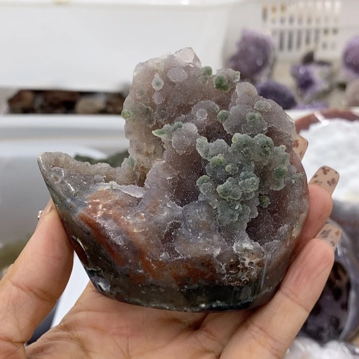 负***斤未镶嵌紫晶珠宝半成品