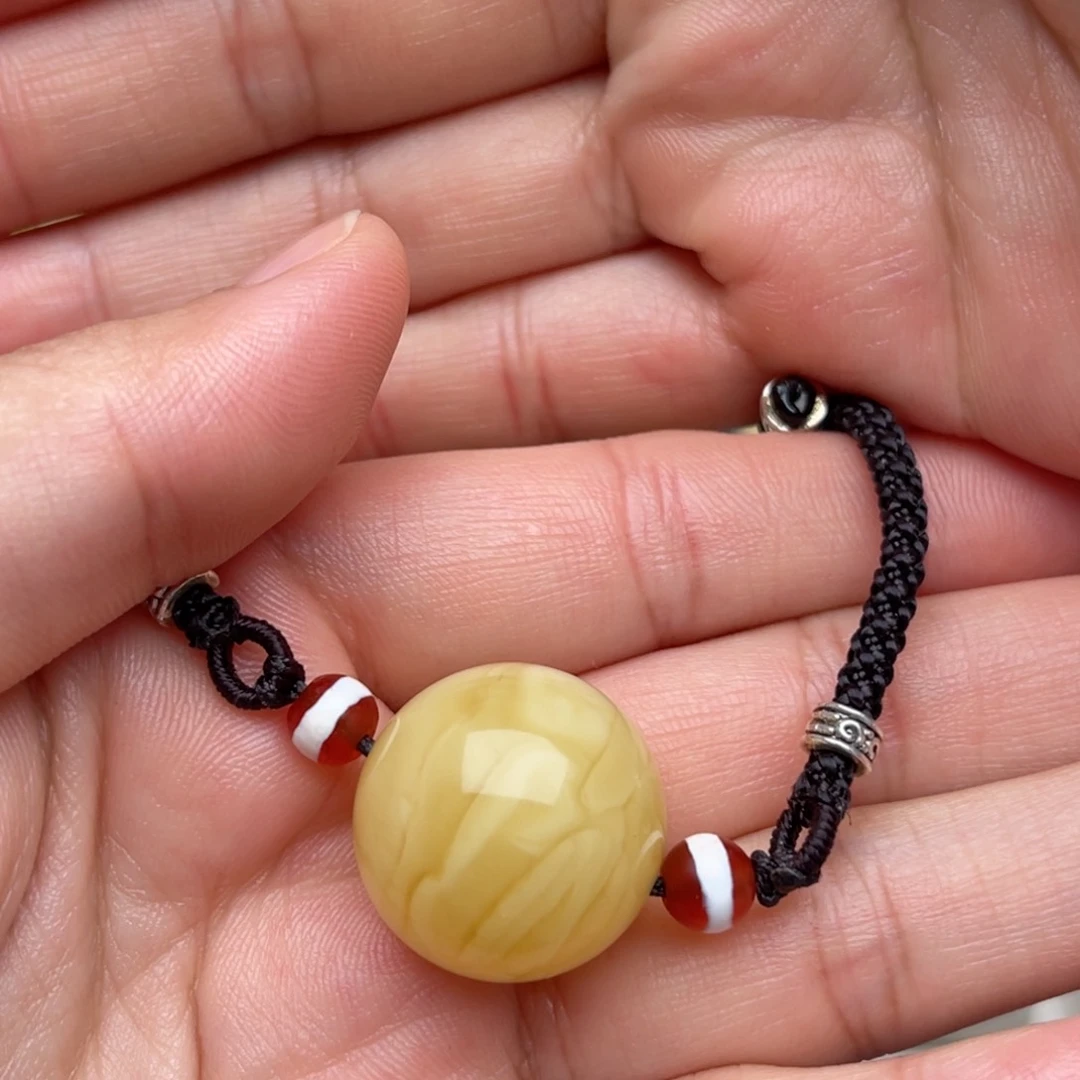 未镶嵌蜜蜡裸石蜜蜡圆珠梦