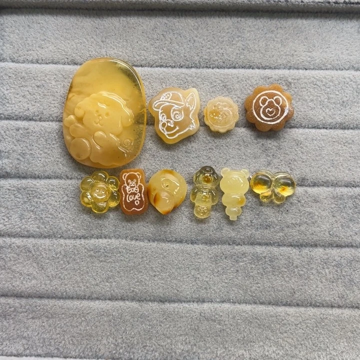 未镶嵌蜜蜡裸石吱***?天然琥珀蜜蜡配件