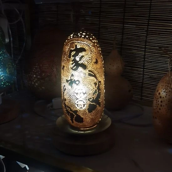 木冬瓜葫芦镂空雕刻葫芦灯