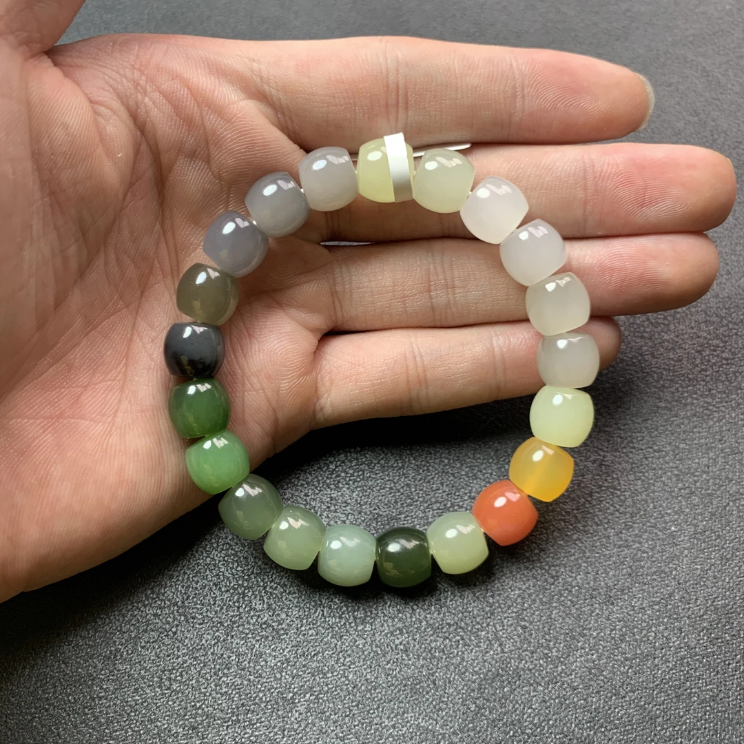 和田玉多宝直切手串 9x10 R337