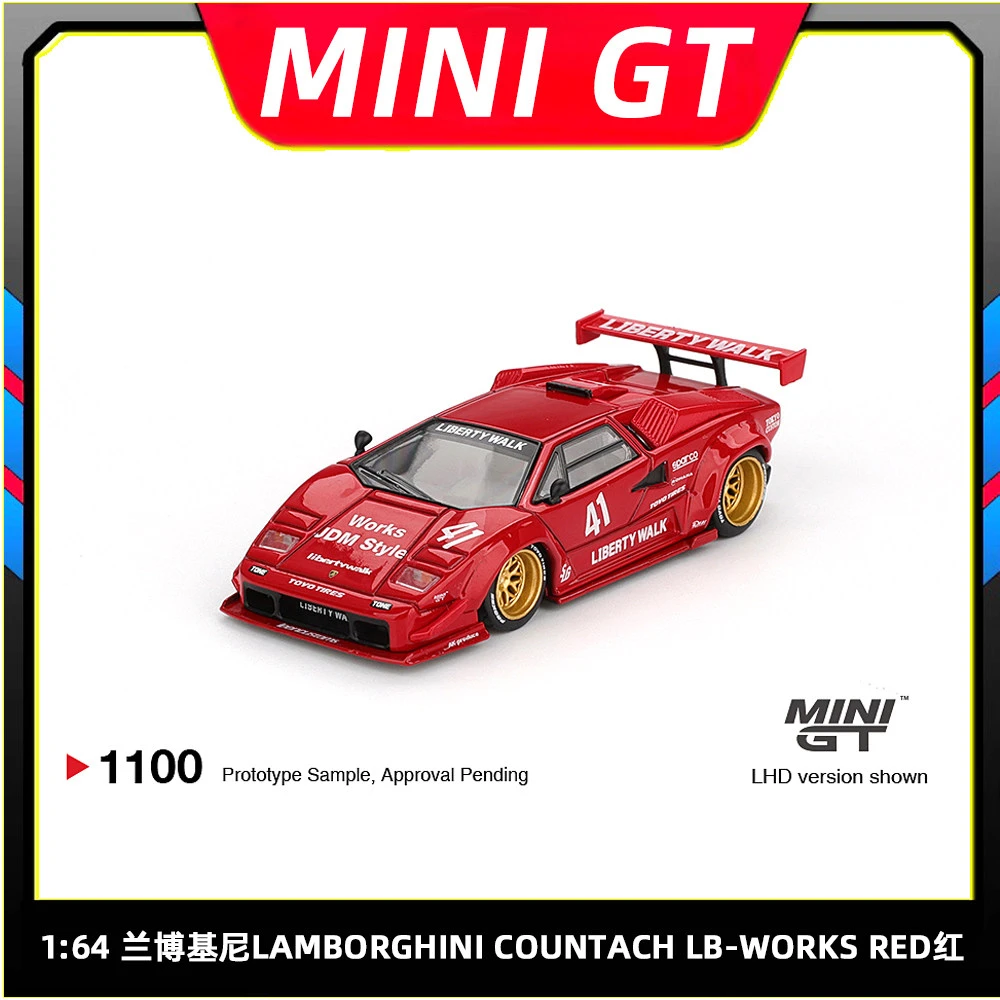 现货 MINIGT 1:64 兰博基尼康塔什LB-WORKS合金收藏汽车模型#1100