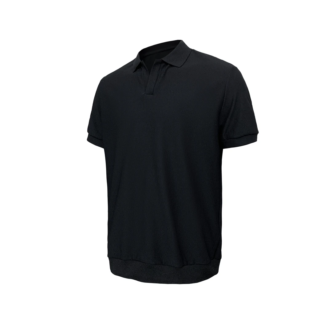 夏季男士老钱风冰皮海鸥领POLO衫夏季男士短袖穿搭凉感高级短袖