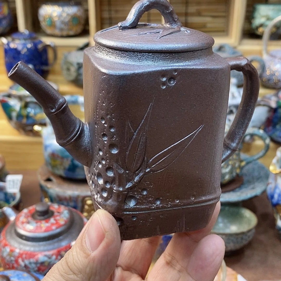 粗陶志野柴烧茶器
