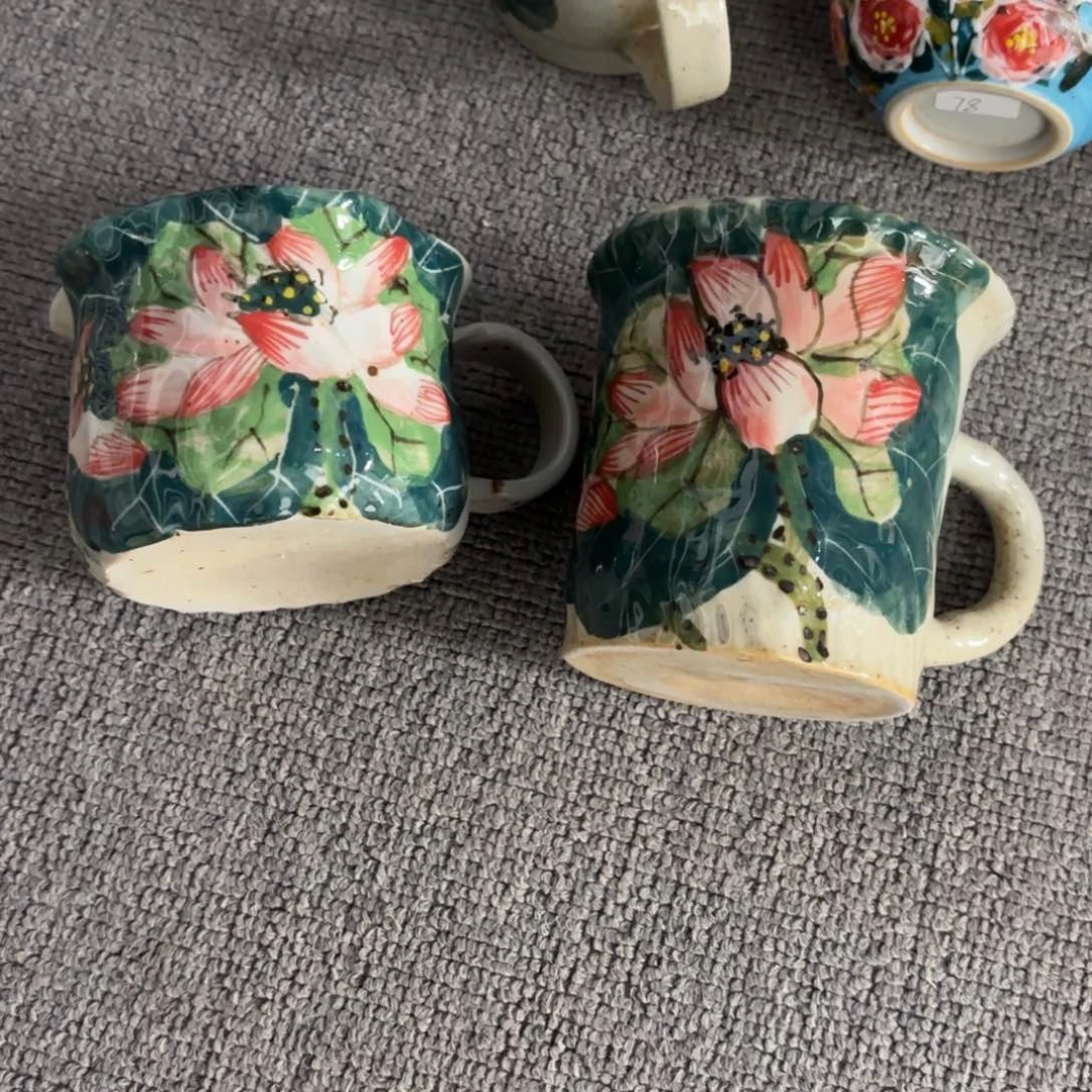 限****宗景德镇手绘高温釉下彩陶瓷茶具