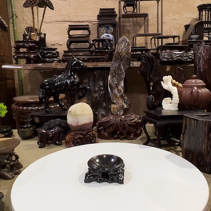 城***阁木黑色的小葫芦底座