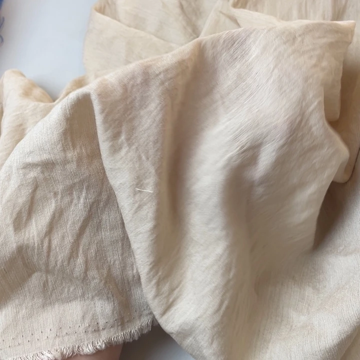 天丝（莱赛尔纤维）杏色天丝亚麻3米