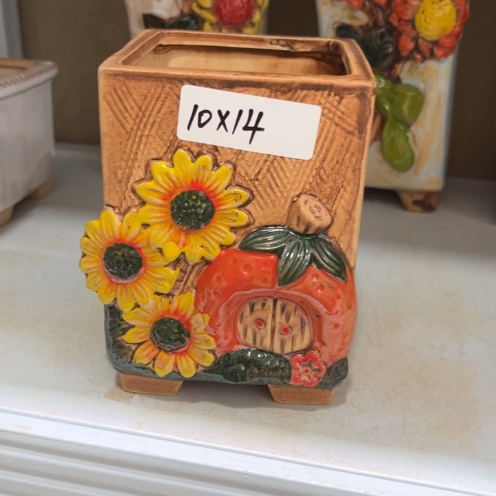 紫砂花盆粗陶材质多肉花盆