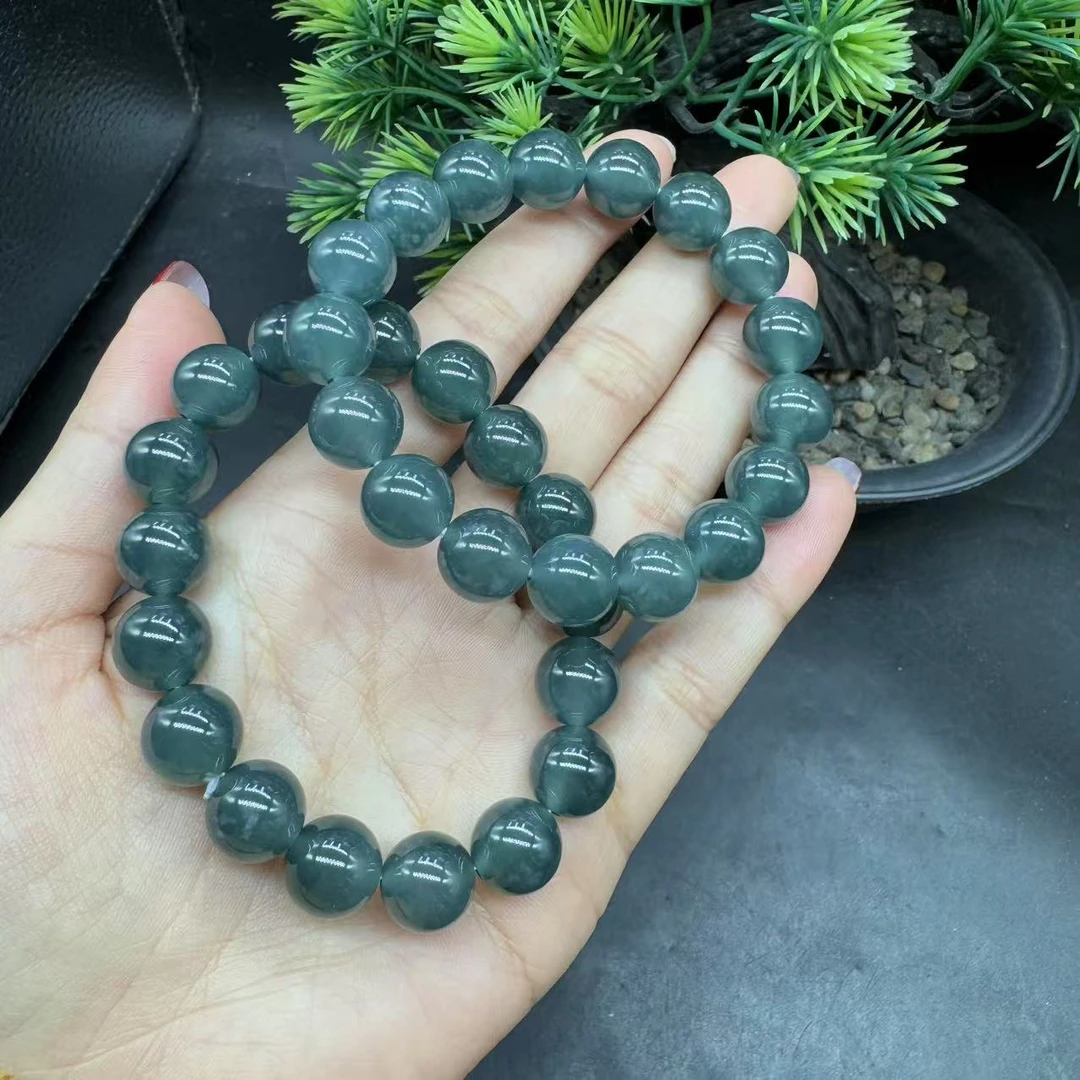 【玉经纶】-32704/Q30-天然A货翡翠手串-多样性发其一